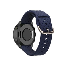 kwmobile Braided Silicone Strap Compatible with Garmin Forerunner 55 Strap - Replacement Watch Band - Dark Blue