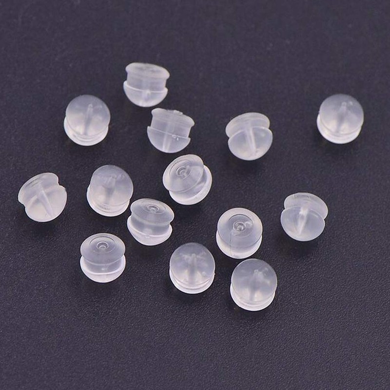 Silicone Earring Backs, Clear Earring Backings, 20PCS Soft Earring Stoppers,
