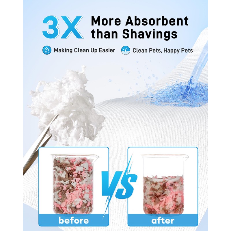 BUCATSTATE Hamster Bedding 15L, 99% Dust-Free Guinea Pig Paper Bedding