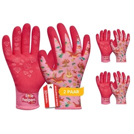 Gebol Little Helpers 2 Pairs Kids Fairytale Forest Design Work Gloves Seamless Protective Gloves Made from Recycled Polyester, Dermatologically Tested and Non-Toxic, Size 3