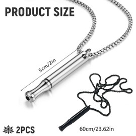 MMDOCO Pack of 2 Makya, Men's Gifts, Spiritual Gifts, Makya V2 Necklace, Breath Necklace, Mindfulness Chain, Chain Anxiety Breath Chain, Breathing Chain, for Men Gift, Stainless Steel