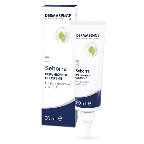 DERMASENCE Seborra Soothing Gel Cream - Seum Regulating and Soothing Skin Care - for Oily Skin prone to Blemishes or Acne - Also Accompanying Therapy - with Colour Waid Extract - 50 ml