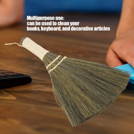 MAGT Straw broom, small, household manual, mini broom, handmade sweeping broom, cleaning dust broom for home, office, desktop cleaning