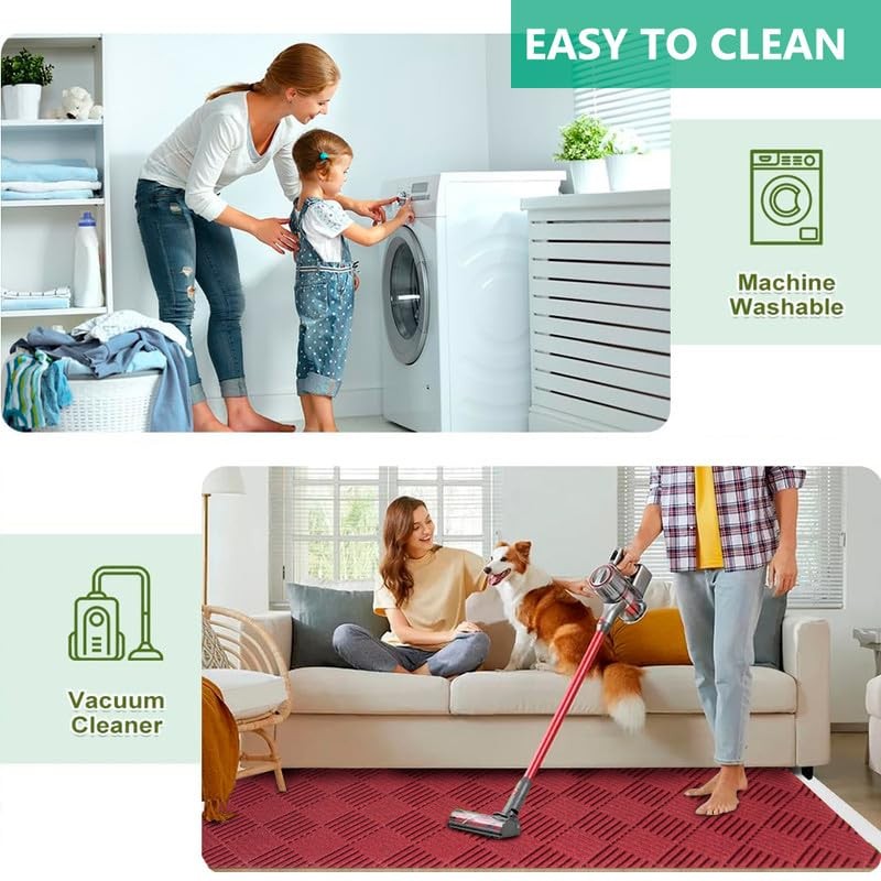 Griclner Area Rug 1FTX44FT Modern Graphite Rug Collection Craft with