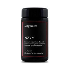 NZYM Digestive Enzymes Complex - 60 Capsules | 16 Enzymes + Zinc | Fermented, Vegan & Free from Additives | Supports Digestion & Nutrient Absorption