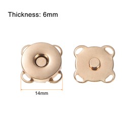 HARFINGTON Magnetic Snap 0.55 Inch 3 Colors Metal Fasteners Sew on Magnets Clasps Replacement Magnetic Closures for Purses Clothing Totes Bags Wallet Fabric Sewing DIY Crafts