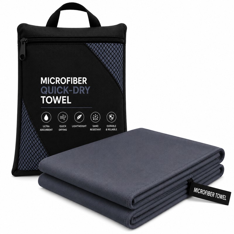 Microfiber Quick Dry Towel with Carry Bag – Ultra Absorbent