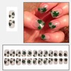 Glitter St. Patrick's Day Nails Short Short Square Fake Nails