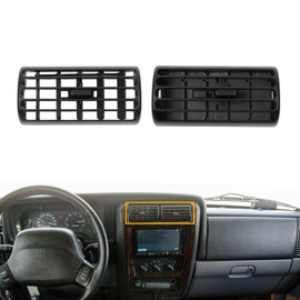 Dasbecan 2Pcs Dash Center Dash Vents Louver Outlet AC Heater Vents Compatible with 1997-2006 Wrangler TJ, 1997-2001 Jeep Cherokee XJ Center Console Air Vent Replace# 5FS10LAZAB 5FS10LAZ
