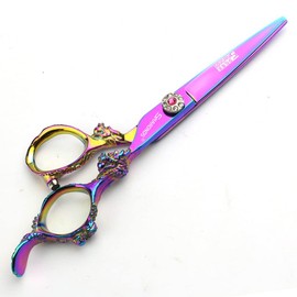 5.5 Inch / 6 Inch Sharongds Japanese Hairdressing Scissors Thinning Scissors Hair 16.5 cm Professional Barber Scissors Set (6 Inches, 2 Pieces)