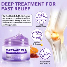 Massage Gel for Joint Activities Throughout The Body, Joint Pain Gel for Back, Muscles, Feet, Knees, Neck and Shoulders - Muscle Rub Rich in Natural Extracts 100g