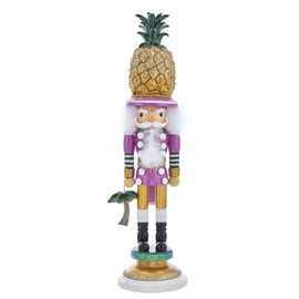 Kurt S. Adler 19.5-Inch Hollywood Pineapple Hat Nutcracker, Multicolor