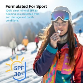 KINeSYS Pro Sport Lip Balm with Shea Butter, SPF30 Broad Spectrum, Moisturizing Lip Care for Outdoor Activities, Water-Resistant & UVA/UVB Protection, Clear Matte Finish (Pack of 2, 0.15 Ounce Each)