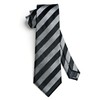 HISDERN Men's Tie Striped Wedding Tie & Pocket Square Set,