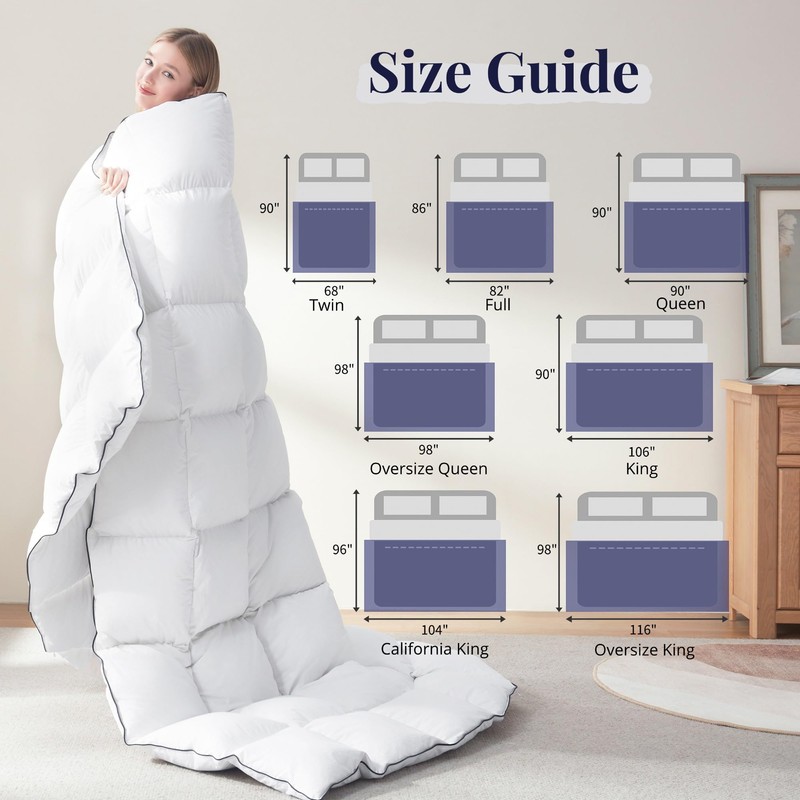 Ubauba King Size Down Duvet Insert - All Season Cool