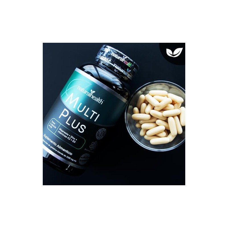 Natural Health. MultiPlus: Aceite de Coco, Vitaminas y Minerales. Frasco