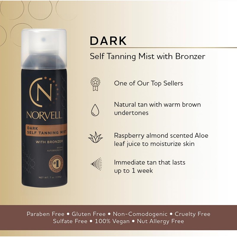 Norvell Professional Sunless Self Tanning Mist - Airbrush Spray Solution