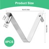 8 Pcs Stainless Steel V Clips for Pool Brush, Push