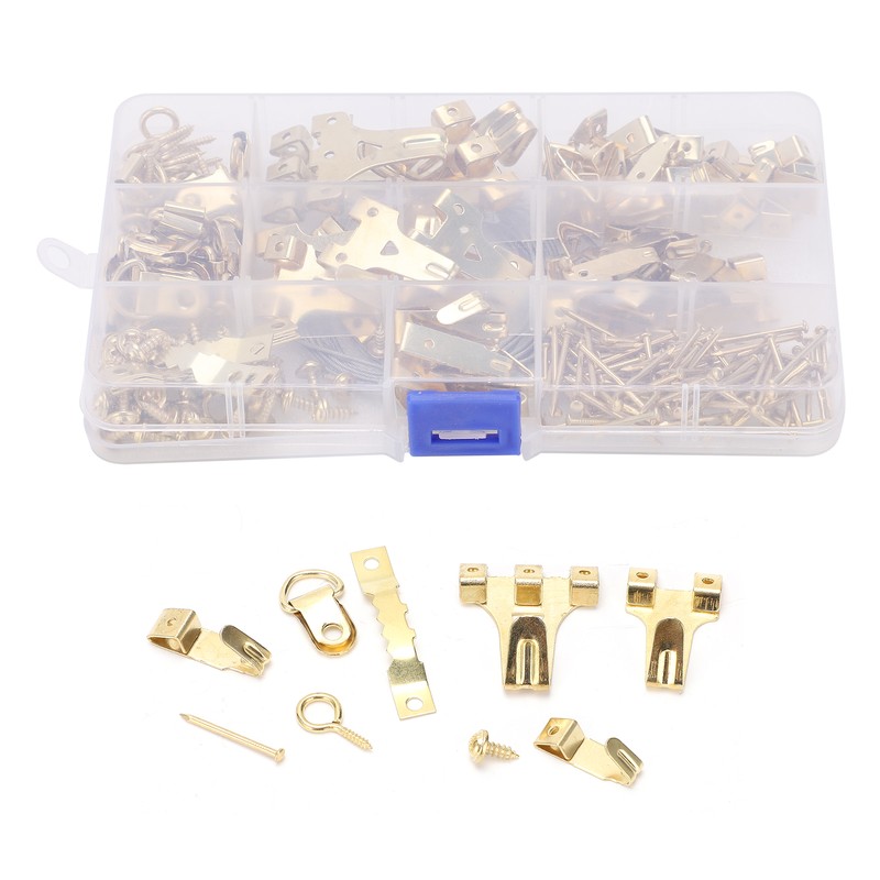 230PCS Photo Frame Hook Kit NonTrace Screw Nail for Wall
