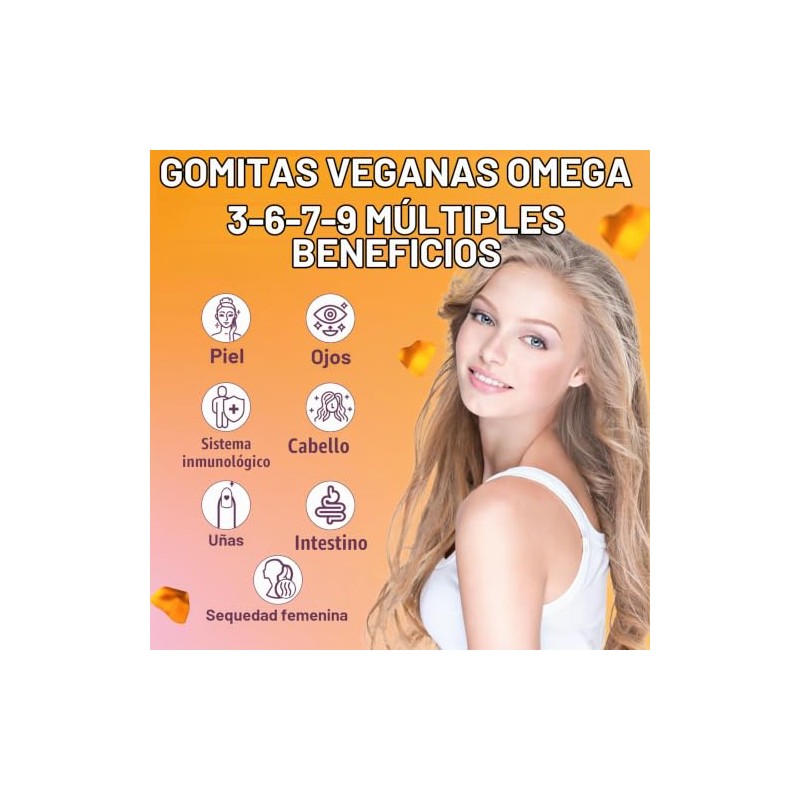 Marafiki- Gomitas Omega 3 6 7 9 para Mujer Suplemento