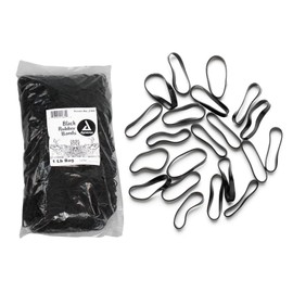 Dynarex Black Rubber Bands - Elastic Bands for Coil Tattoo Machines 12 and 13 - Reusable Tattoo Rubber Bands - 1lb Bag, Approx 2500 Pieces - 1 Bag
