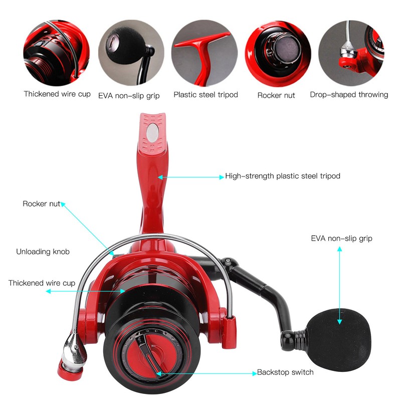Spinning Reel 13+1BB 14 Bearings Left Right Interchangeable Metal Fishing