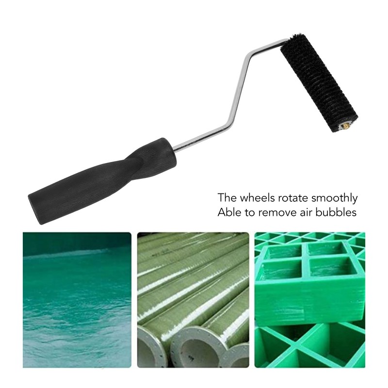 Fiberglass Roller Portable Tub Roller Tool Bristle Resin Laminating Bubble