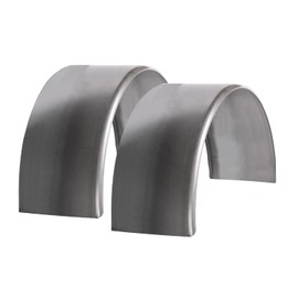 ToughGrade Round Steel Trailer Fenders | Smooth Fender 9"W X 32"L X 13"H | Car Haulers | Landscape Trailers | Utility Trailers (2-Pack)