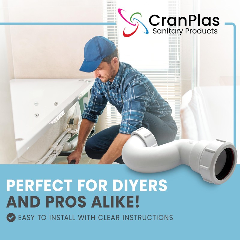 CranPlas | Shower Waste Trap | Bath Trap 40mm |