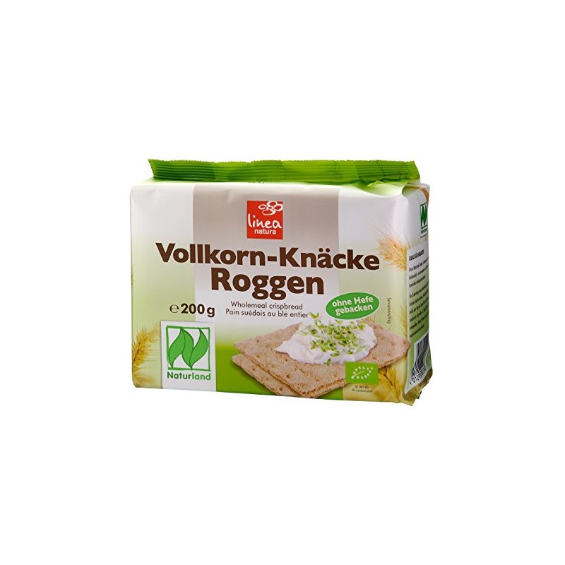 Linea Natura Organic Rye Whole Grain Crispbread, Naturland Crispbread, Organic,