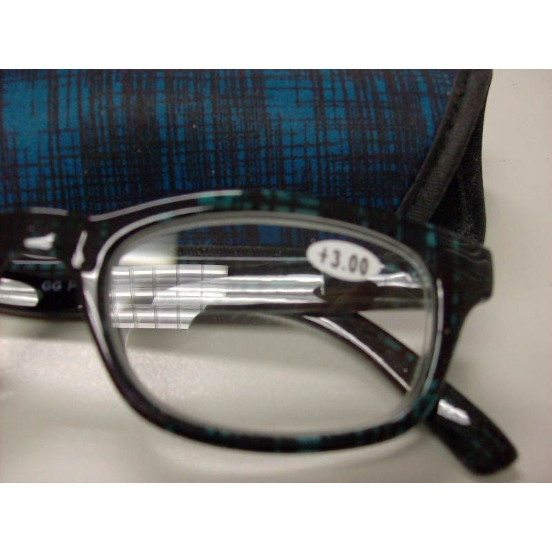 GG Plaid Reading Glasses, 4 assorted colors +3.00