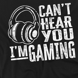Popfunk Can't Hear You Gaming Women's T Shirt, Black, Medium