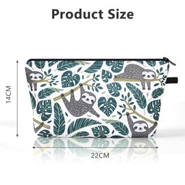 Canvas Cosmetic Bags, 1Pc Large Capacity Toiletry Bags, Portable Makeup Bag Toiletry Pouch with Zipper for Cosmetics, Stationery, Cards, Purse, Pencil Case - Travel & Busizess