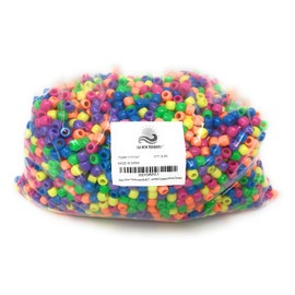 Funiverse Bulk 2 lb Pack of Assorted Colored Pony Beads - Approx 4000 Beads - Perfect Classroom, Church or School Pack