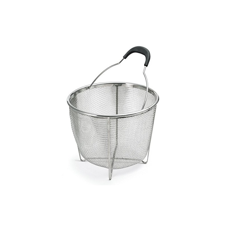 Polder 8 inch Strainer and Steamer Insert Basket, Stainless Steel,