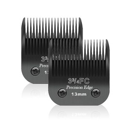 Ersatzklinge für die Hundepflege, kompatibel mit der Serie Heiniger/Moser Max45/Andis/Oster A5/Wahl 10 km Serie, Haarschneider für Hunde, Größe 3F 1/2 Zoll (13 mm), Schnittlänge, 2 Stück, Schwarz