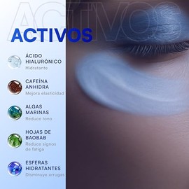 MIST JEWEL | Crema para contorno de ojos, arrugas, bolsas y ojeras obscuras | Con cafeína, Ácido hialurónico y esferas hidratantes 20g