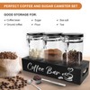 MACIFECI Glass Coffee Containers with Shelf Coffee Station Organizer 54oz