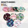 ANATTASOUL Flamingos Wooden Coasters Set of 9 Bulk(3.9")