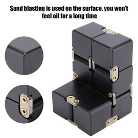 Toy,Aleación de Aluminio Alivia El Estrés y La Ansiedad Handheld Killing Time Cool Transform Magic Escritorio de Oficina Juguetes para Niños y Adultos(Black)