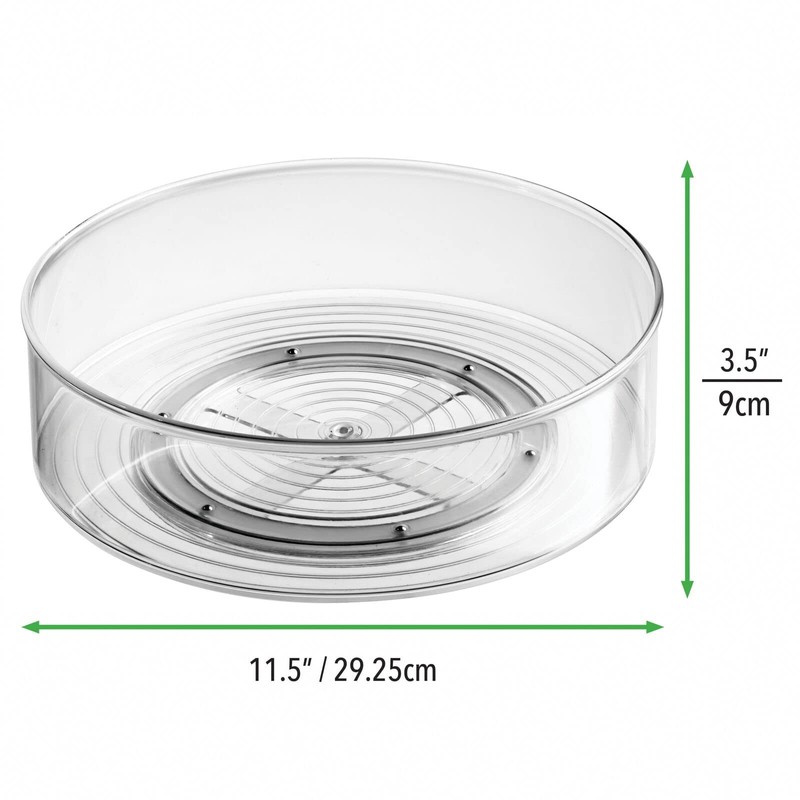 mDesign Lazy Susan Kitchen Rack - Practical Spice Rack For