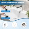 iFealClear Upgraded 4-in-1 Bathroom Sink Drain Stopper Hair Catcher, Universal