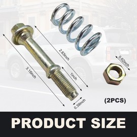 DXNQ 2 PCS Exhaust Bolt and Spring, Automotive Premium Grade Exhaust Spring Screw with Nut, Universal Exhaust Spring Bolt Suitable for Cars Trucks and SUVs, Car Accessories