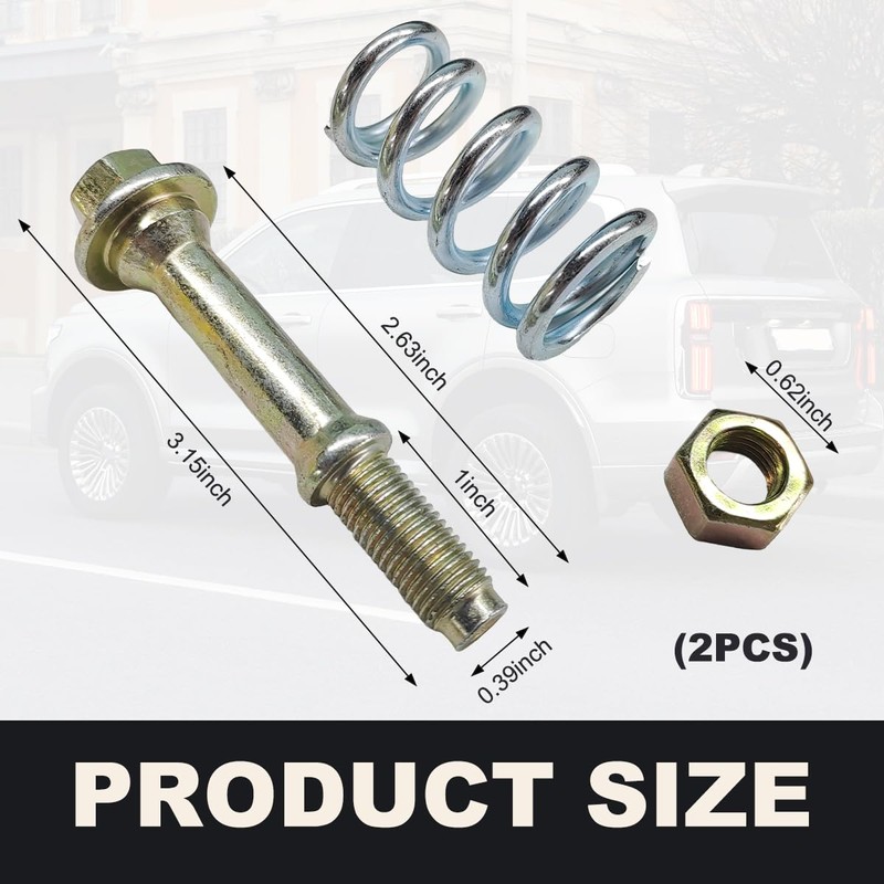 DXNQ 2 PCS Exhaust Bolt and Spring, Automotive Premium Grade
