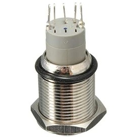 12V 16mm Blue Momentary Push Button Metal Switch Car Boat Speakers Bells Horn