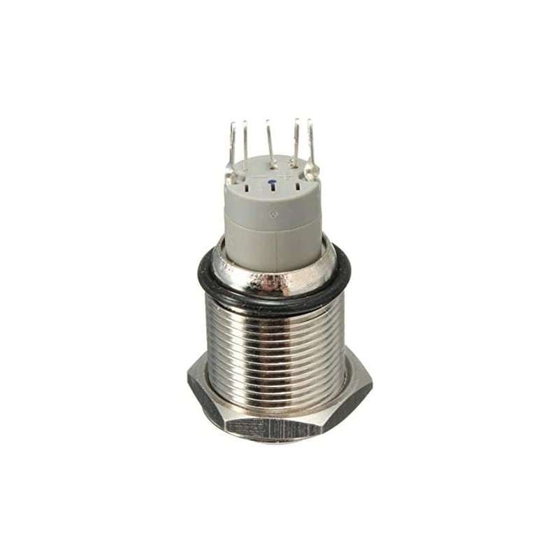 12V 16mm Blue Momentary Push Button Metal Switch Car Boat