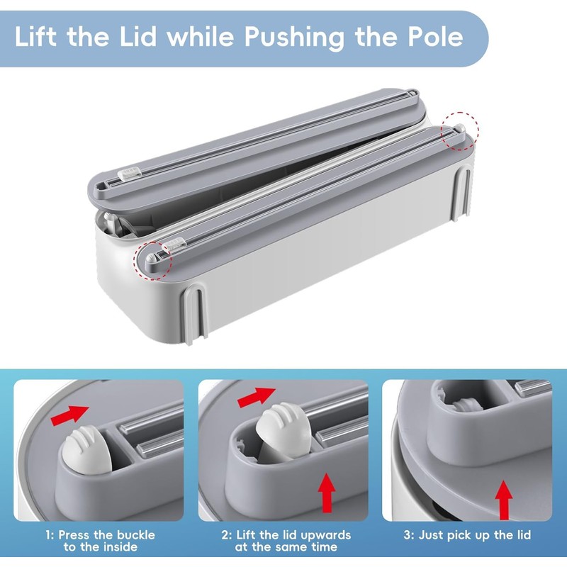 Wall Roll Holder, Aluminium Foil Dispenser and Freshness, 3-in-1 Magnetic