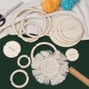 BENECREAT 12Pcs Round Macrame Cutting Molds Wood Macrame Ring Cutting