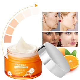 Anti-Aging Vitamin C Face Cream With Hyaluronic Acid, Vitamin C&E, Skin Care For Hydration, Plumping, Moisturizing - Women's Skincare