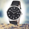 Regent Men's Analogue Quartz Watch with Leather Strap 11110832, silver,